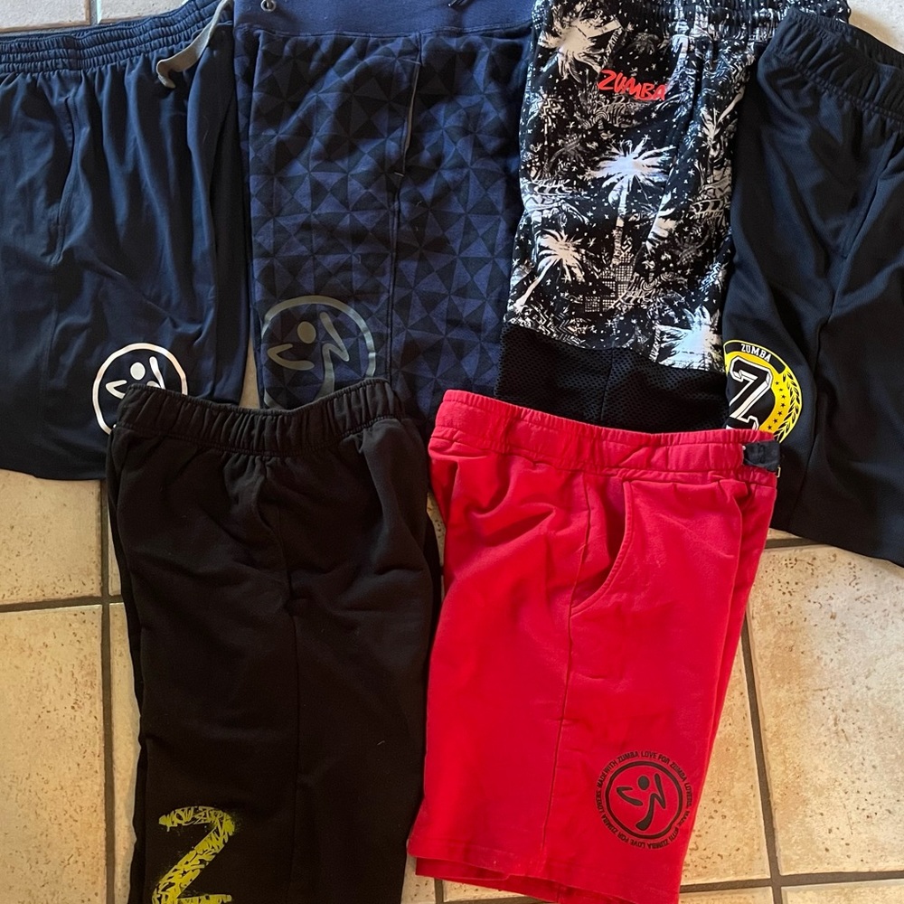 6 Zumba MEN’S Shorts Used Worn Once